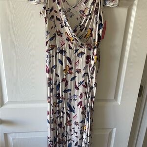 Xhilaration Pink Purple Resort Maxi Dress